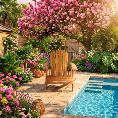 Chaise Adirondack pliante en bois d'acacia l 30 po x P 37 po x H 34 po Malibu