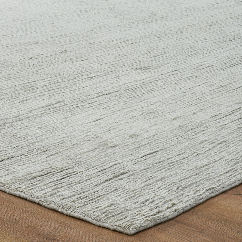 Lumiere Driftwood Natural Silk Hand Loomed Area Rug, Gray, Rectangle 2' x 3'