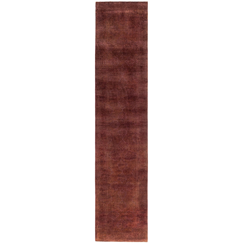 Overdyed One-of-a-Kind 2' 6" X 11' 10" Hand Knotted Area Rug