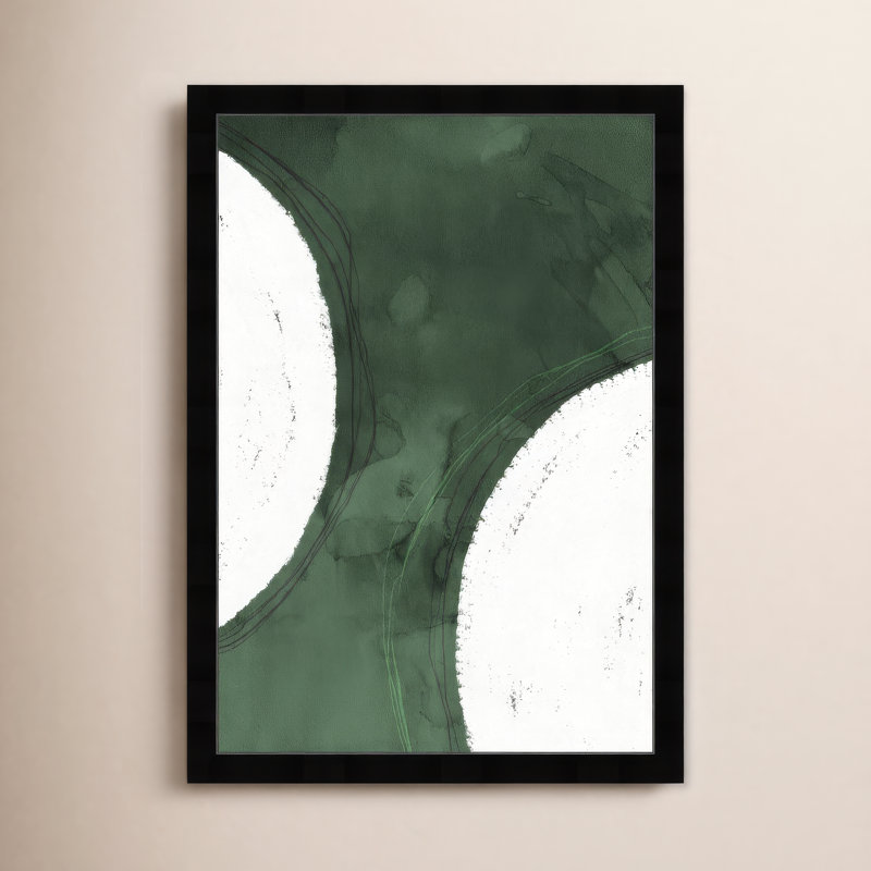 Abstrait «Lune verte», reproduction d'art mural, Noir, H 26 po x l 18 po x P 0,5 po