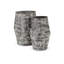 Set of Two Grey Galvanized Metal Cylinder Floor Vases