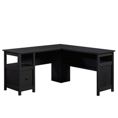 Traditional L-Shaped Desk With File Drawer