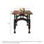 Table de salle à manger rectangulaire 70,87 "en bois de chêne rouge massif-1566369516