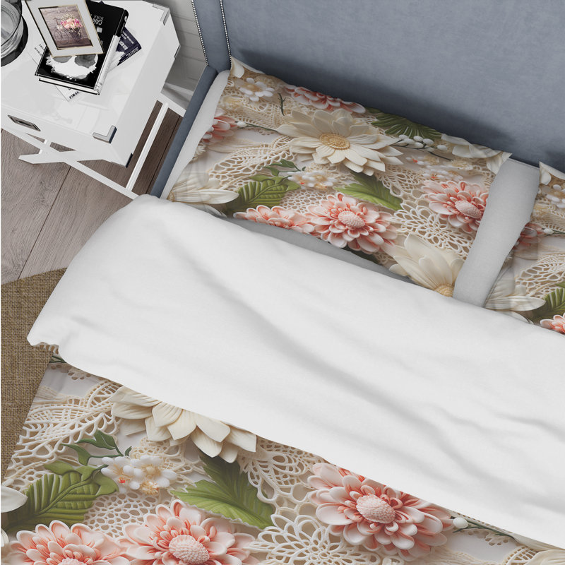 Ensemble de housse de couette Athen, Housse de couette pour grand lit et 2 taies décor