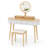 Kiree 4-Drawer Lighted Mirror Vanity Set with Stool -978678697