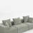 111" W × 37" D × 23.6" H Modular 3-Seat Sectional Sofa, All-Foam Deep-Seat Couch With Plush Textured Chenille-1152035827