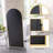 Arched Metal Oversized Full Length Mirrors Wall Mirrors with Stand-1728060874-1698131529