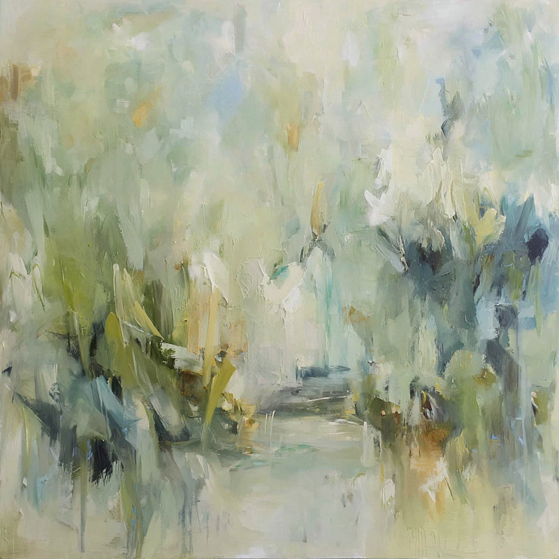 Art mural sur toile Waterside Meadow, L 30 po x H 30 po x P 1,5 po