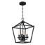 Luminaire suspendu cylindrique de style lanterne à 4 lumières Anousha-1581462654