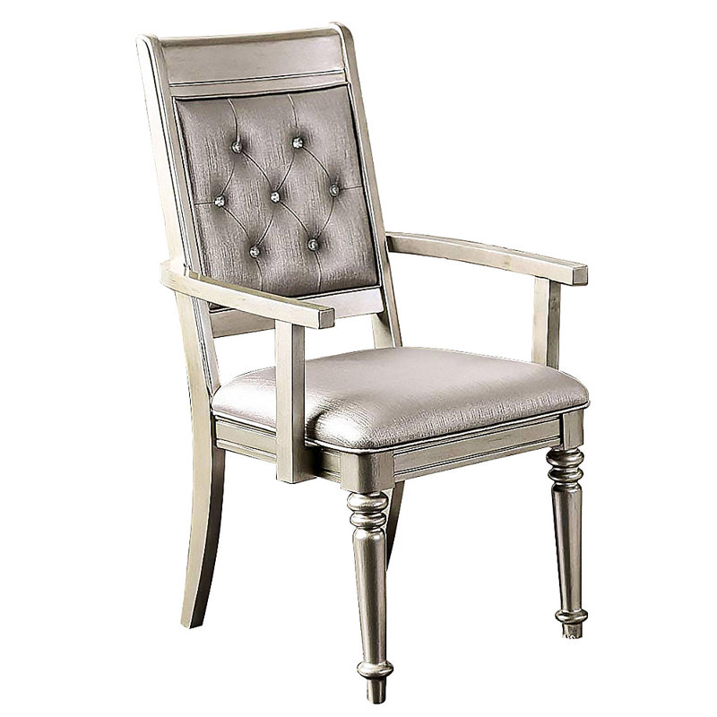 Merleen 18.5'' H Genuine Leather Upholstered Armchair