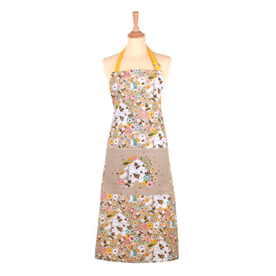 Bee Keeper No Holiday Floral Cotton Bib Apron