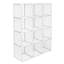 FCH 4 couches 12 compartiments sans porte en plastique blanc taille de compartiment