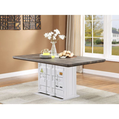 Ari Cargo Dining Table, Antique Walnut (1Set/2Ctn) 77880