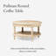 Table basse ronde traditionnelle en bois Maven Lane Pullman au fini blanc antique-96026385