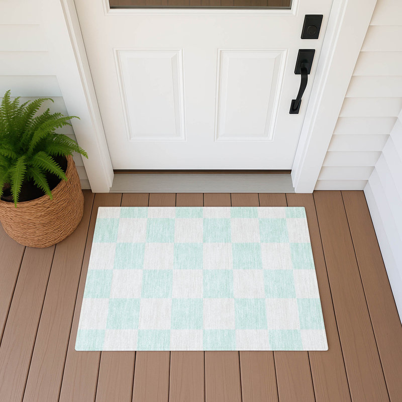 Machine Washable Indoor/Outdoor Chantille ACN2345 Geometric Rug, Rectangle 1'8" x 2'6"