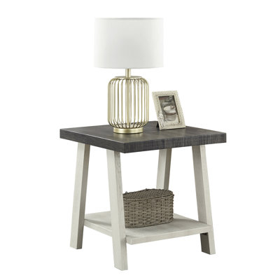 Athens Contemporary Wood Shelf End Table