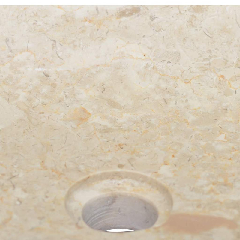 Borough Wharf Treadway 500mm L x 350mm W Marble Rectangular Sink, Cream