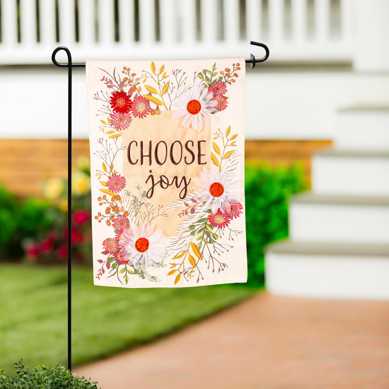 Choisissez le drapeau de jardin Applique Joy