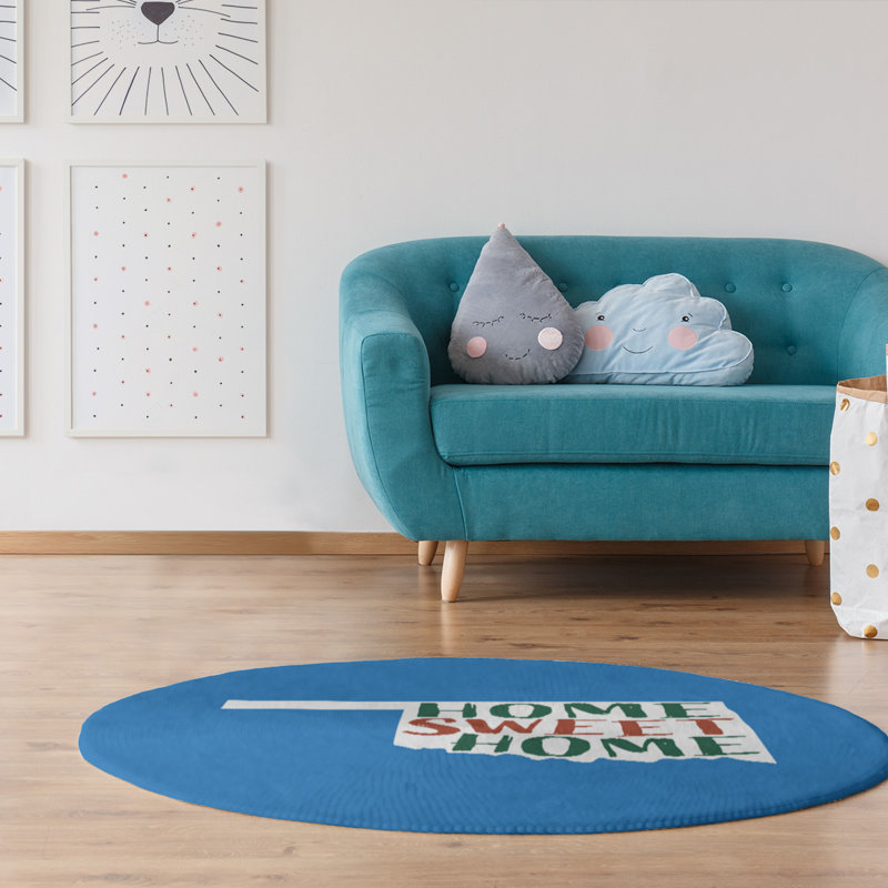 Chenille Indoor Rug, Round 5'
