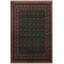 Tapis décoratif rétro multicolore à motif traditionnel vert foncé lavable à la machine-497181622