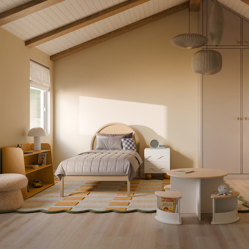 Moab Full Bed, Twin, Taupe/Ash