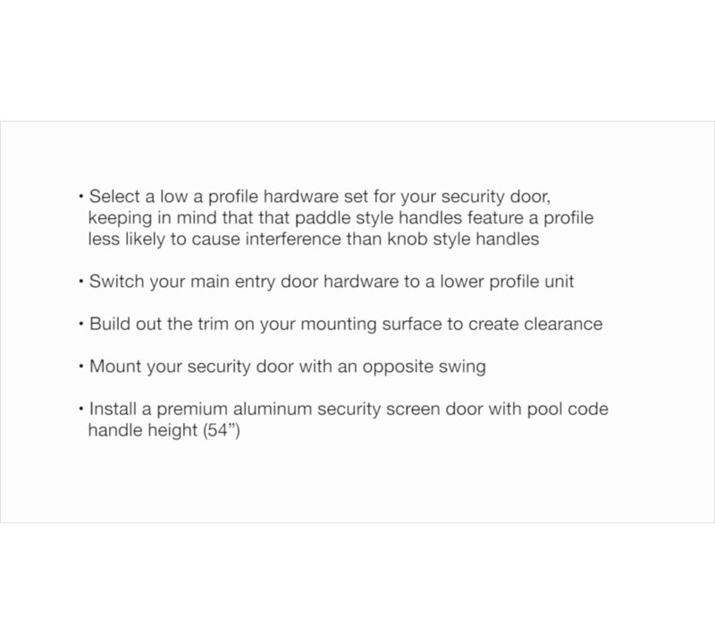 64x80 Bronze Surface Mount Security Screen Door with Meshtec Screen