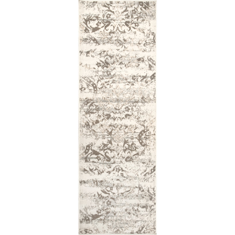 Tapis à motif floral et cachemire Shockley, Tapis de couloir 2 pi 6 po x 8 pi