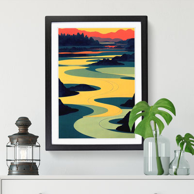 Areena River Abstract Vol.1 1 Piece Single Picture Frame Wall Art