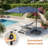 Outdoor Rectangular 6-Person Dining Set With Umbrella & Stackable Chairs-919325528