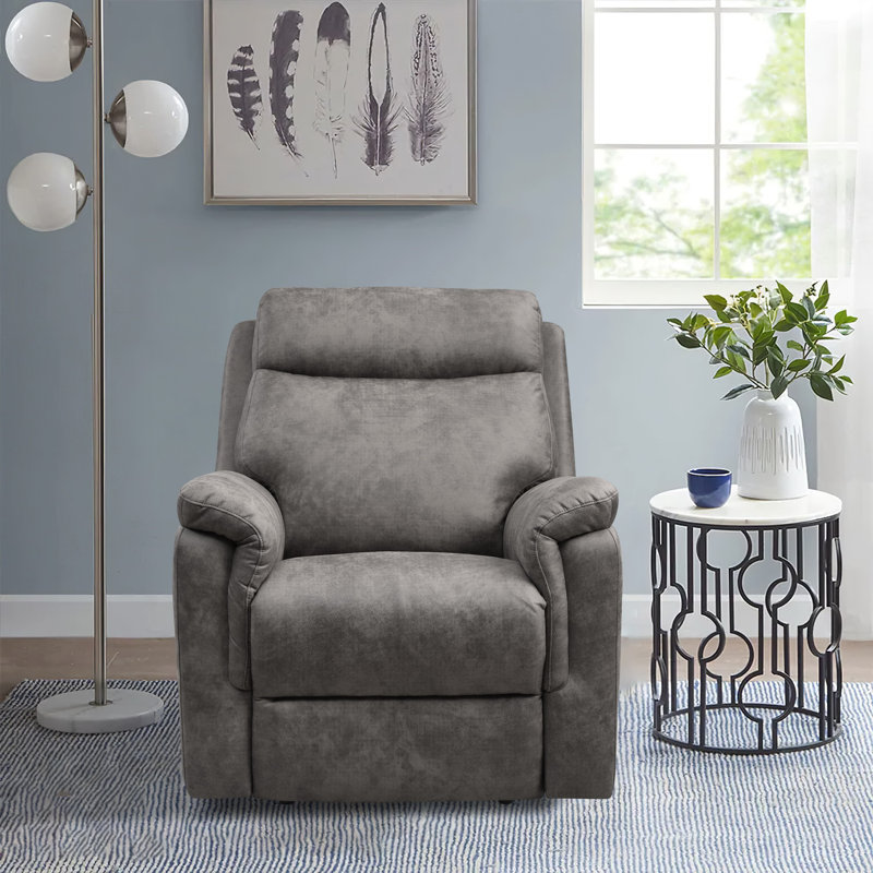 Aveen Upholstered Power Recliner, Brown Anti-splashing Fabric