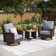 Chaise longue pivotante en osier avec table d'appoint