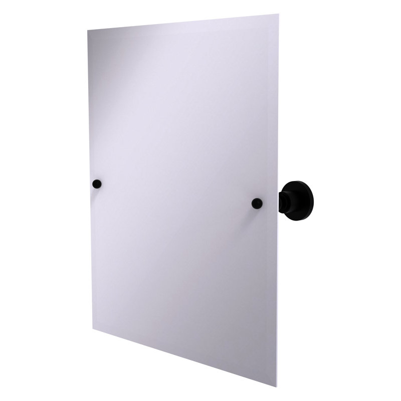 Miroir rectangulaire inclinable 21 "x 26" Lera, Noir mat