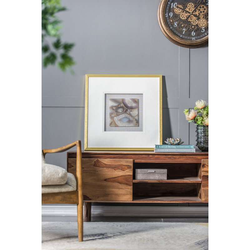 Remi Agate Shadow Box, art décoratif carré en pierre encadrée 23,6 x 23,6 | Idée de cadeau