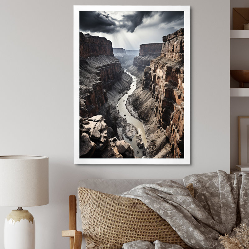 Canyon Photo Silent Majesty I - impression, H 44 po x l 34 po x P 1,5 po, Cadre photo blanc