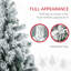 Arbre de Noël artificiel de 7,5 pi de hauteur avec 1149 branches floquées par la neige, 550 lumières DEL blanc chaud ou coloré, base en acier-1092045168