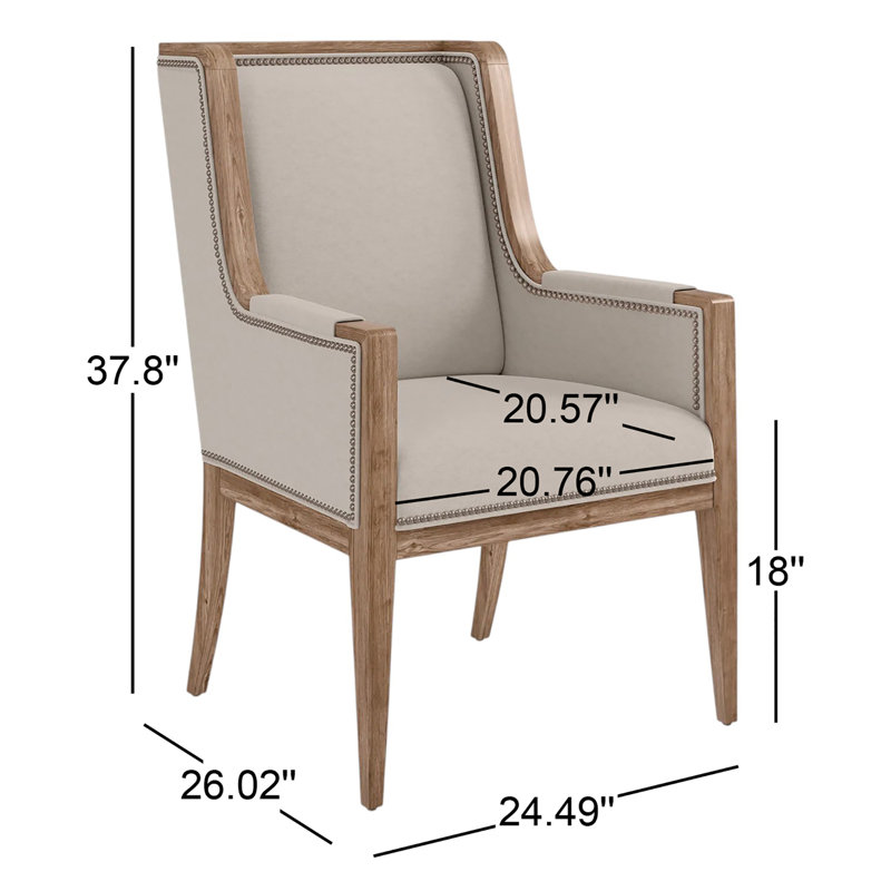 Passage Upholstered Arm Chair in Brown