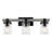 Borth Iron/Seeded Glass Rustic Farmhouse LED Vanity Light-19216085-23242565