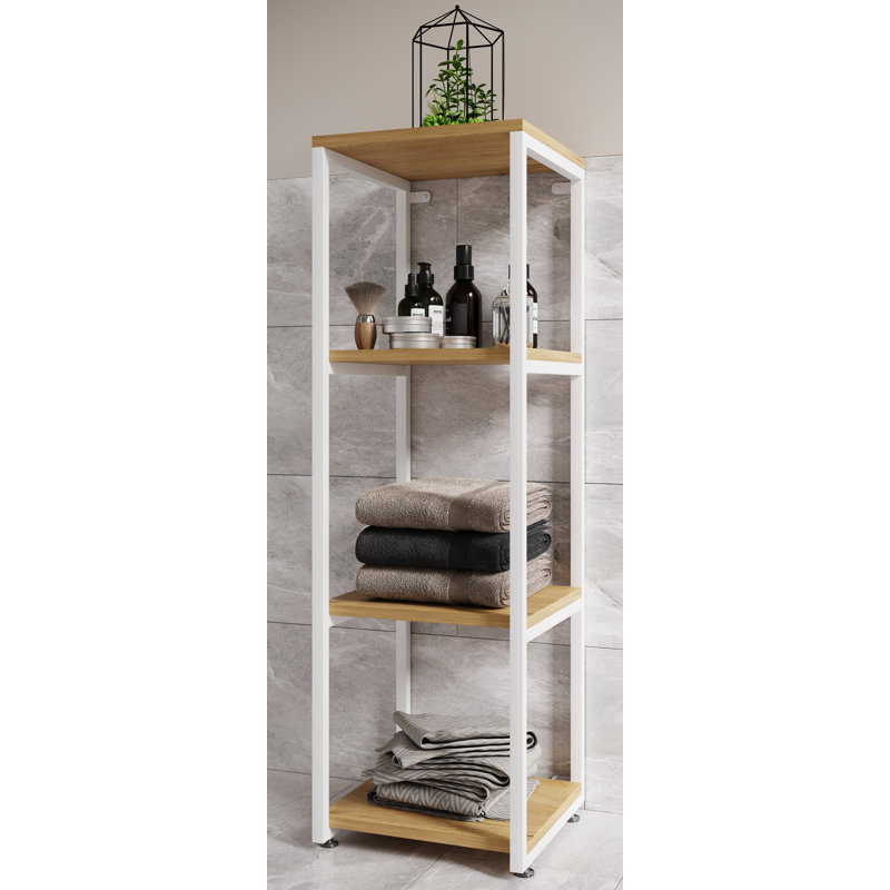 Larina Bathroom Shelves, White/Natural