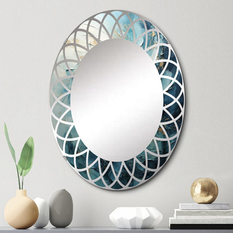 Yinlin - Miroir mural moderne ovale, 30 po x 20 po