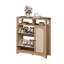  Armoire de rangement pour chaussures Farmhouse 2 tiroirs rabattables et armoire à chaussures latérale avec tablettes réglables