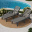 Chaise longue d'extérieur avec 5 dossier réglable Fauteuil de bronzage inclinable avec porte-gobelet-1062347086-1062346928