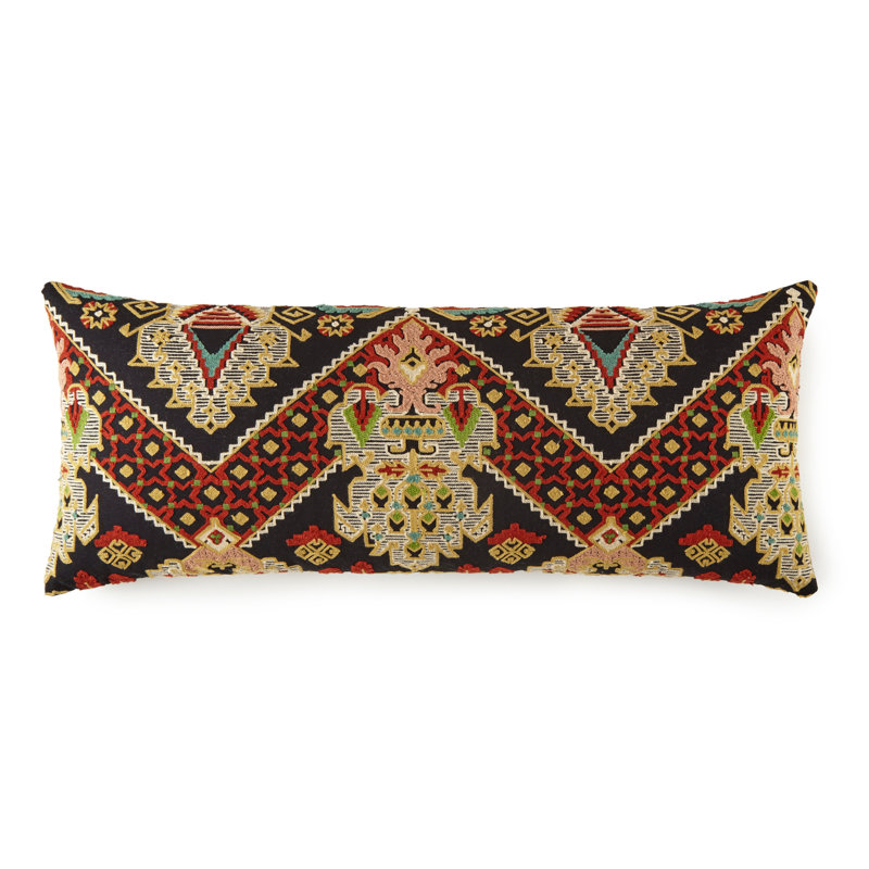 Casbah Damask Pillow Cover & Insert, Rectangle 14"H x 36"W