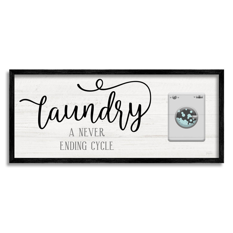 «Laundry Never Ending Cycle», art giclée encadrée par Natalie Carpentieri, Giclée encadrée noir minuit