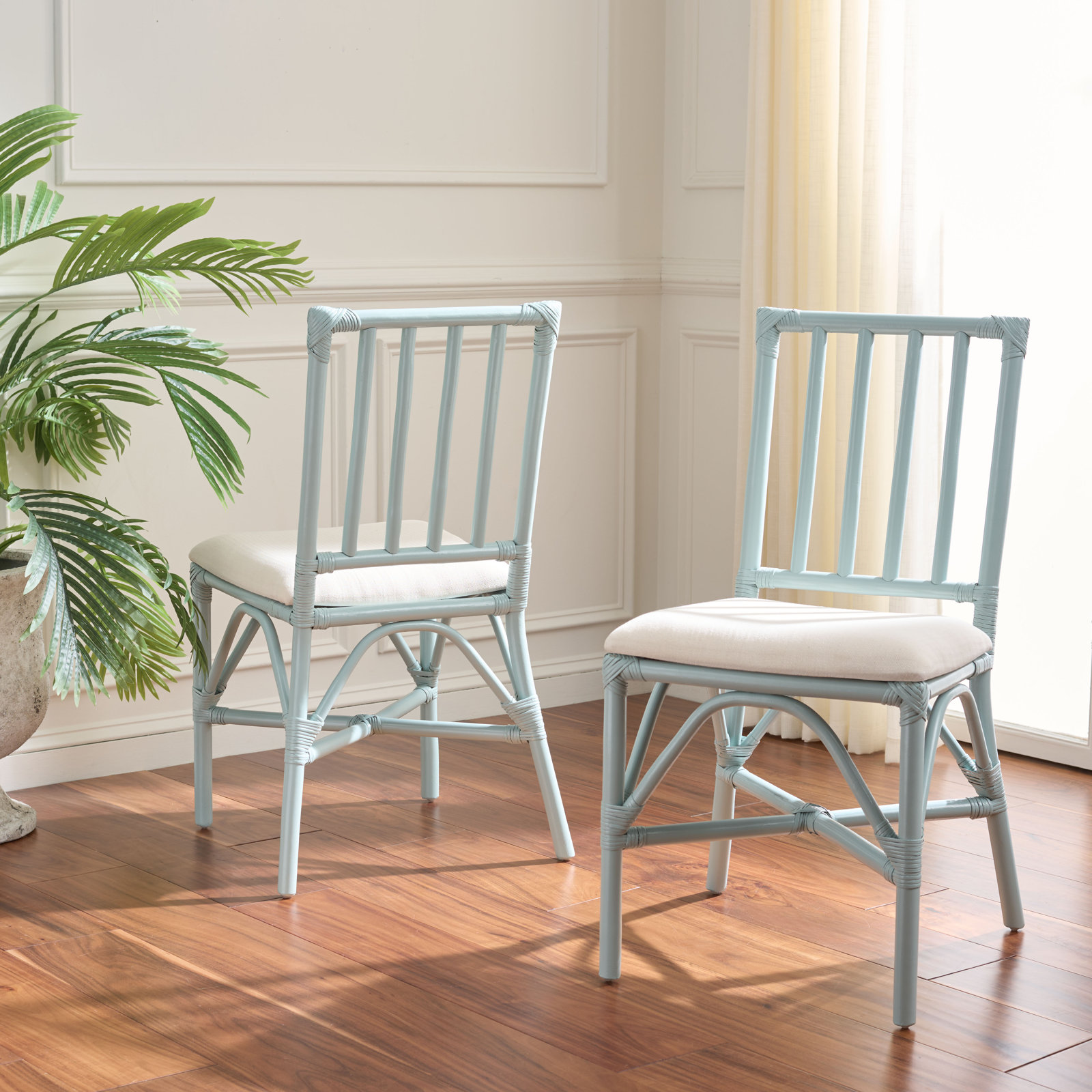 Mylinda Accent Chair with Cushion, Light Blue
