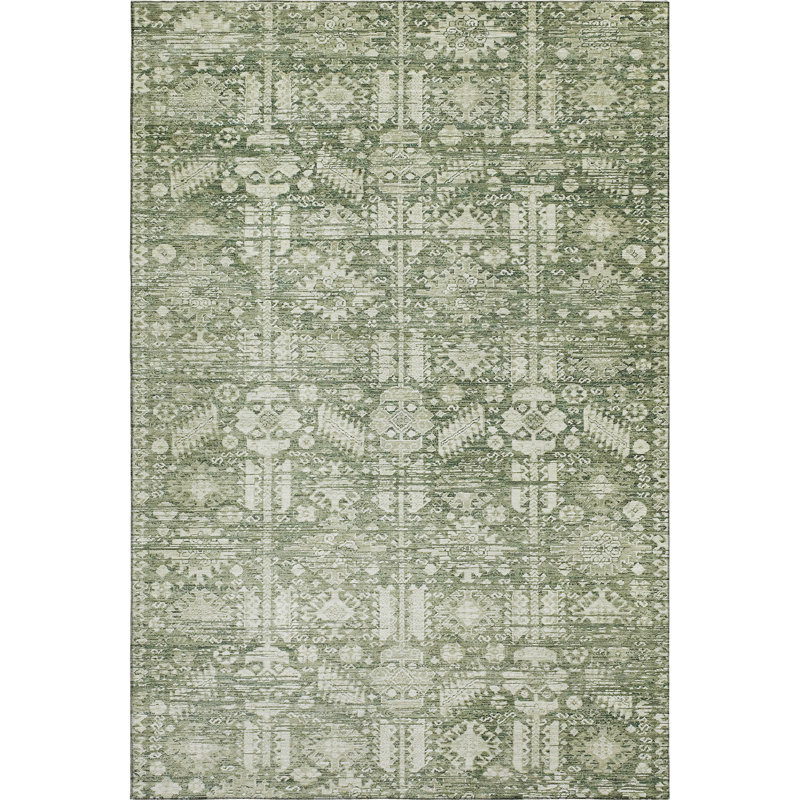 Premium Machine Washable Verlin AMF1771 Global Rug, Rectangle 3' x 5'