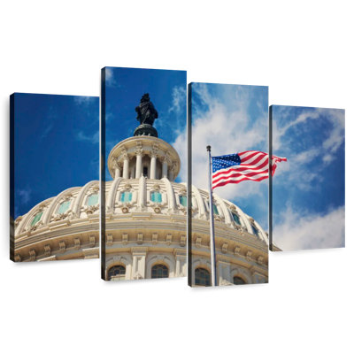 Lilie American Flag At US Capitol