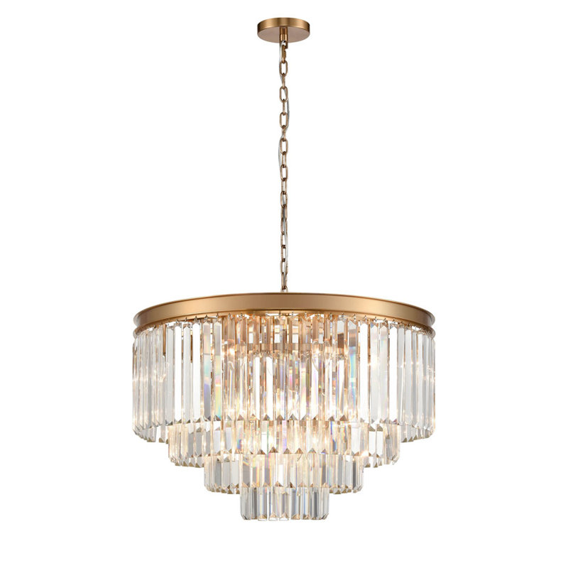 Adrieanne 20 - Light Brass Crystal Pendant