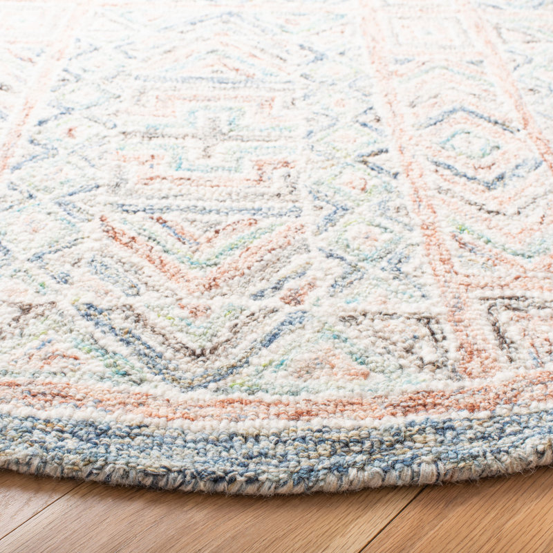 Tapis en laine et coton touffeté à la main Gratian, Rond 5 pi