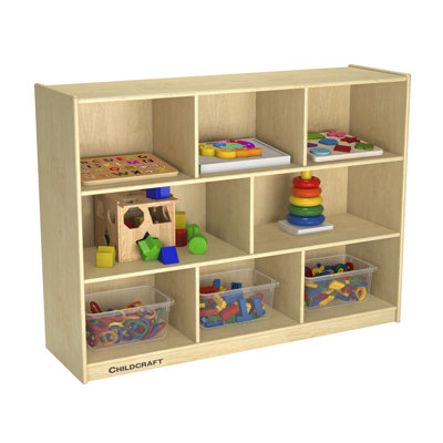 8 Compartment Manufactured Wood Shelving Unit