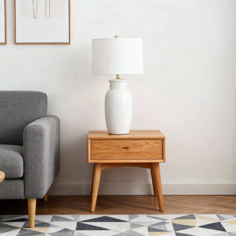 Lampe de table moderne en céramique avec ampoule à DEL incluse pour la chambre à coucher, le salon ou le bureau à domicile